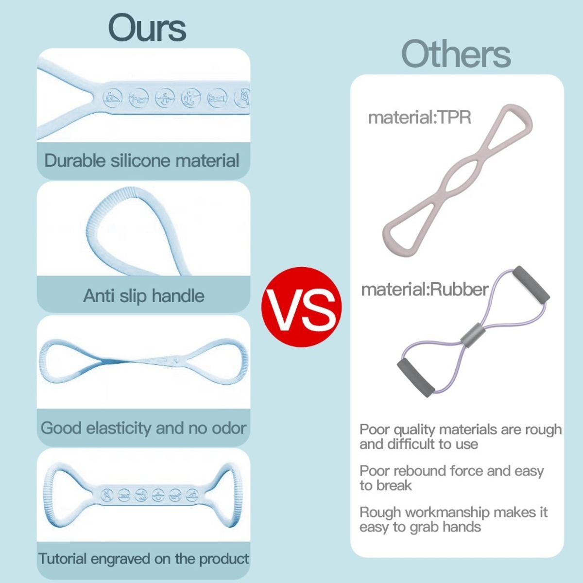 8-character Puller, 8-character Silicone Yoga Auxiliary Home Elastic Band Mini Band Kit, A Set Of 3, Light Three Medium, And Heavy Lower Body Loop Resistance Bands For Legs And Booty - Image 5