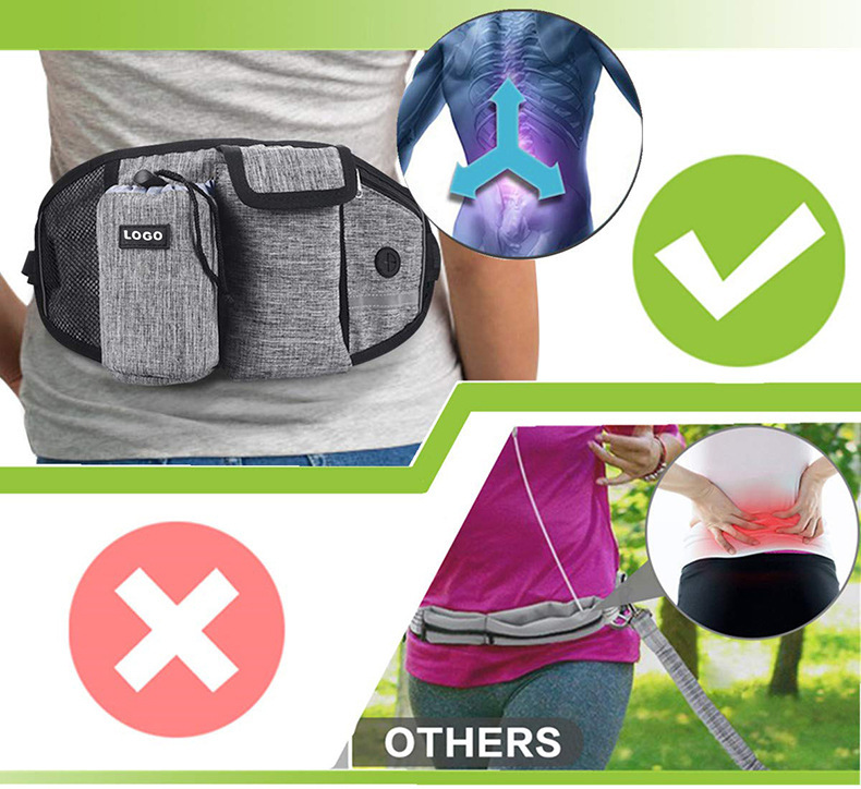 Dog Training Leash Waist Bag Hands-Free Outdoor Pet Running Walking Leash Portable Dog Food Water Cup Storage Bags - Image 4