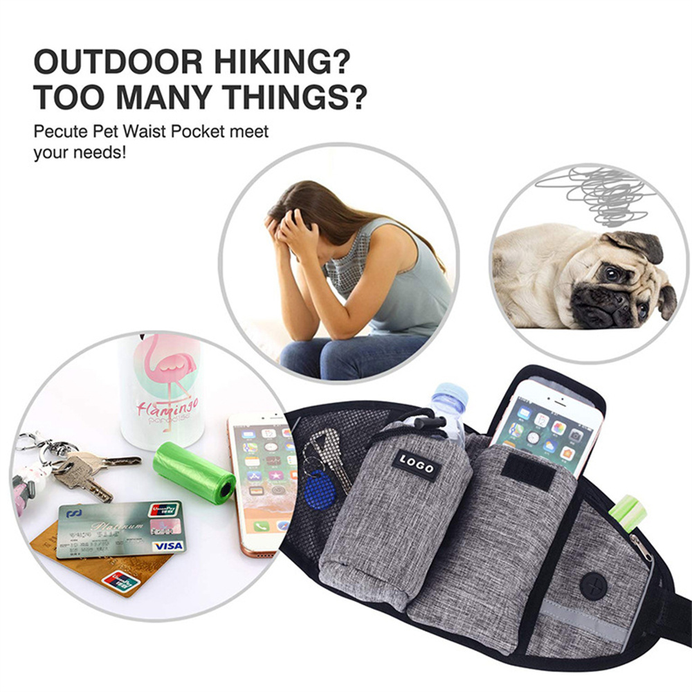 Dog Training Leash Waist Bag Hands-Free Outdoor Pet Running Walking Leash Portable Dog Food Water Cup Storage Bags - Image 5