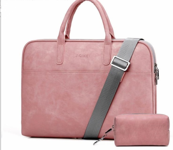 Faux Leather Laptop Bag For Women - Image 2