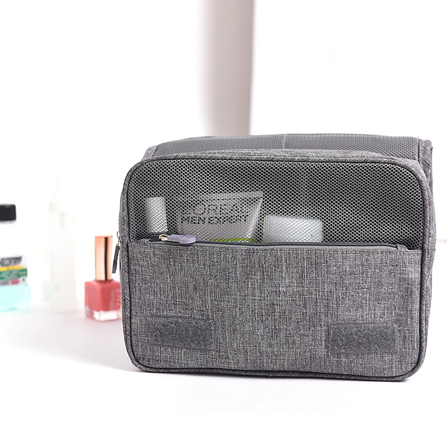 Travel Hanging Toiletry Bag Travel Kit Shaving Bag Waterproof Large Makeup Bag Wash Bag Makeup Organizer Cosmetic Case Puffy Makeup Cosmetic Bag Organizer, Carry-on Travel Accessories - Image 8