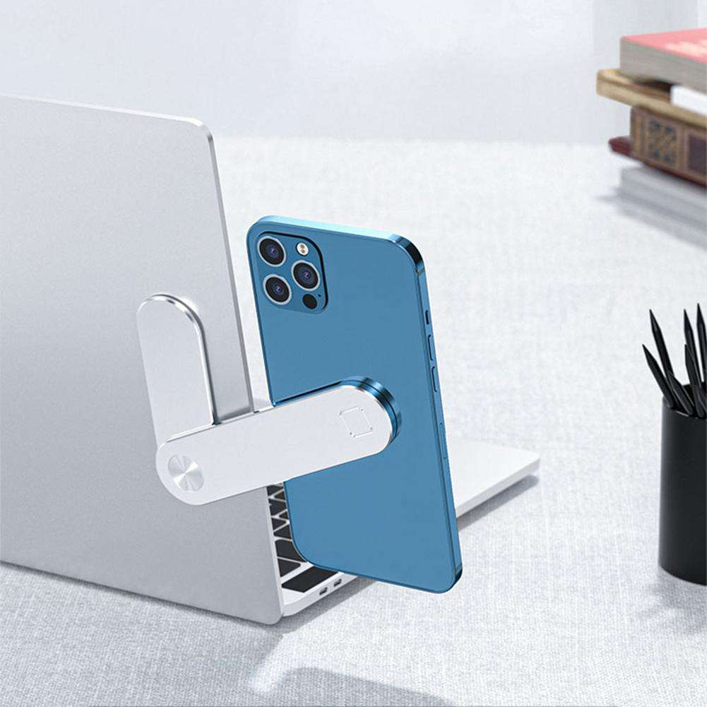Laptop Phone Holder, Adjustable Laptop Side Mount Clip, Magnetic Laptop Monitor Mount, Computer Laptop Cellphone Stand Foldable Aluminum Expansion Bracket Tablet Clip For Dual Screen - Image 10