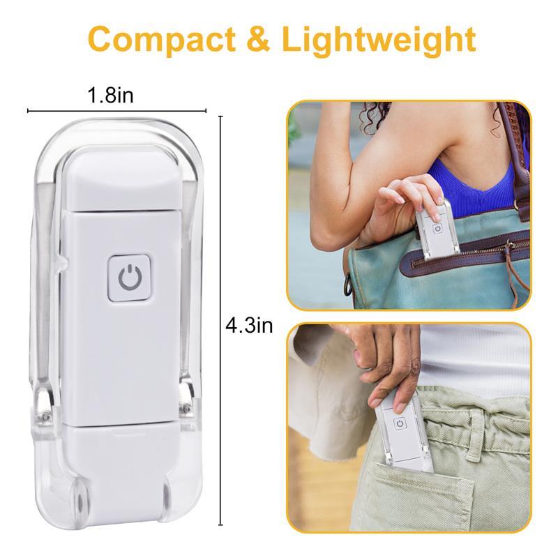 LED USB Rechargeable Book Reading Light Brightness Adjustable Eye Protection Clip Book Light Portable Bookmark Read Light - Image 7