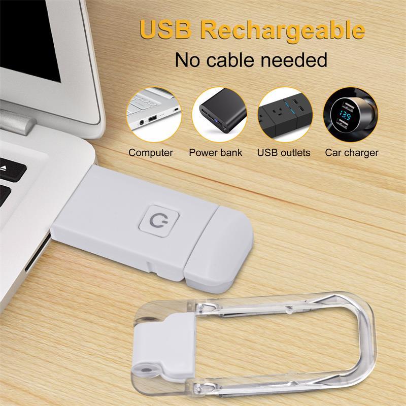 LED USB Rechargeable Book Reading Light Brightness Adjustable Eye Protection Clip Book Light Portable Bookmark Read Light - Image 8