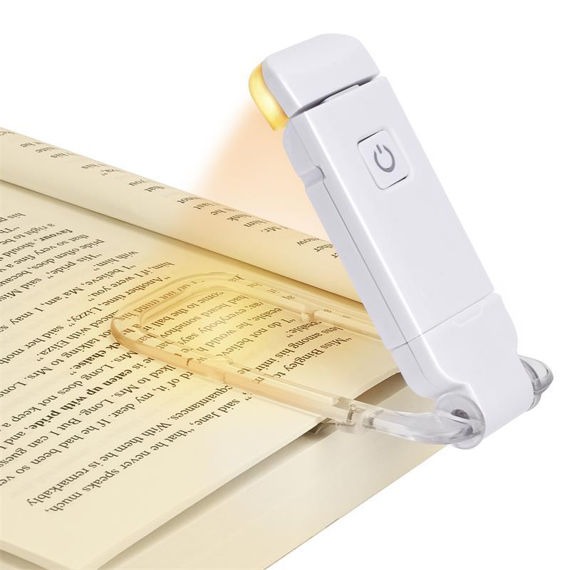 LED USB Rechargeable Book Reading Light Brightness Adjustable Eye Protection Clip Book Light Portable Bookmark Read Light - Image 4