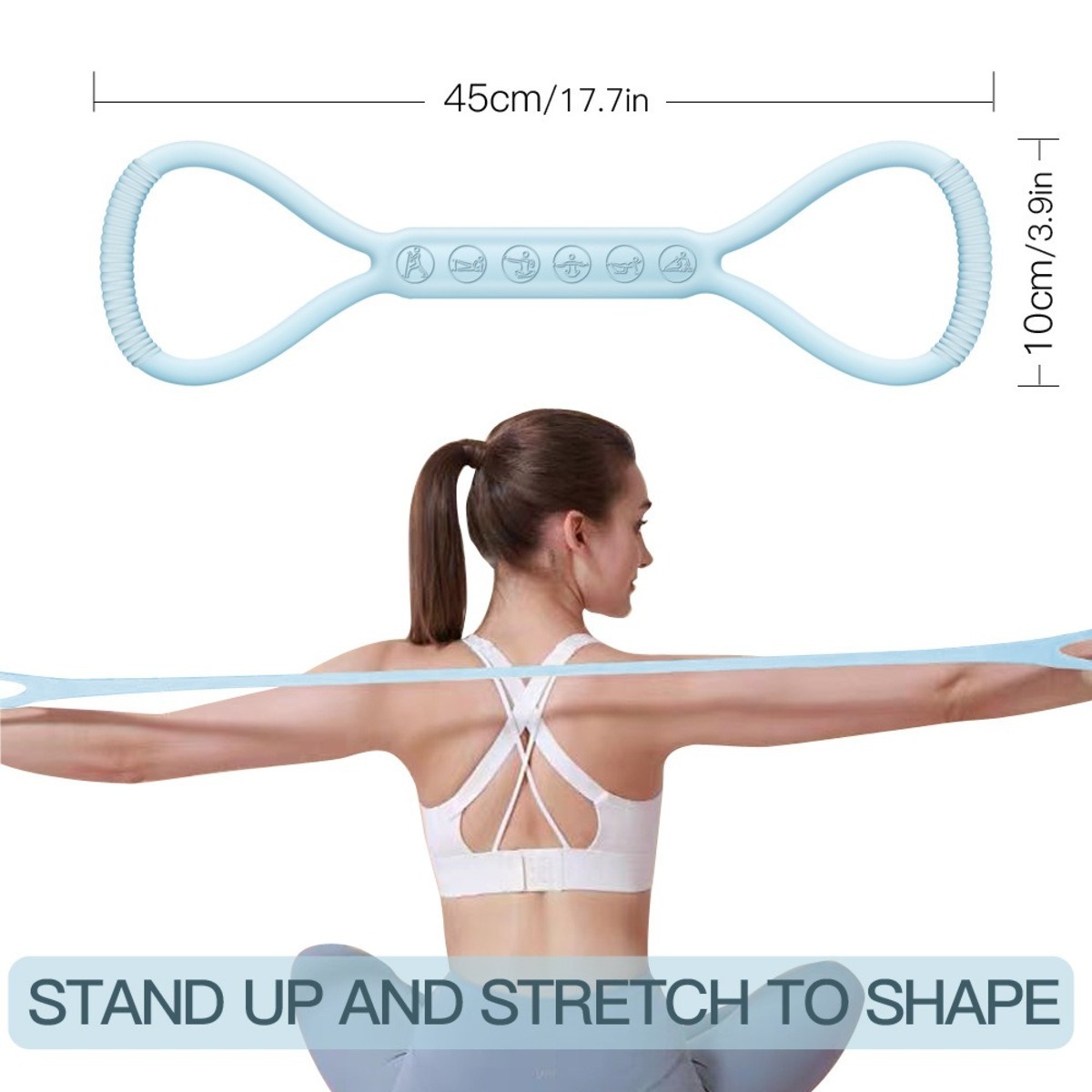 8-character Puller, 8-character Silicone Yoga Auxiliary Home Elastic Band Mini Band Kit, A Set Of 3, Light Three Medium, And Heavy Lower Body Loop Resistance Bands For Legs And Booty - Image 2