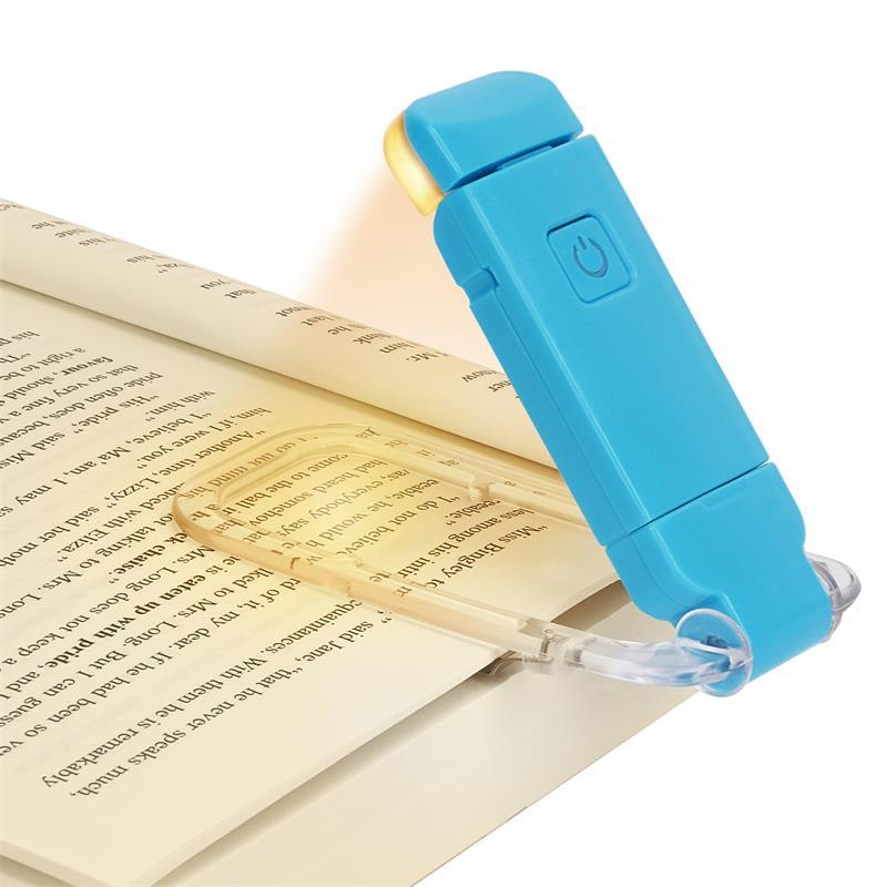 LED USB Rechargeable Book Reading Light Brightness Adjustable Eye Protection Clip Book Light Portable Bookmark Read Light - Image 2
