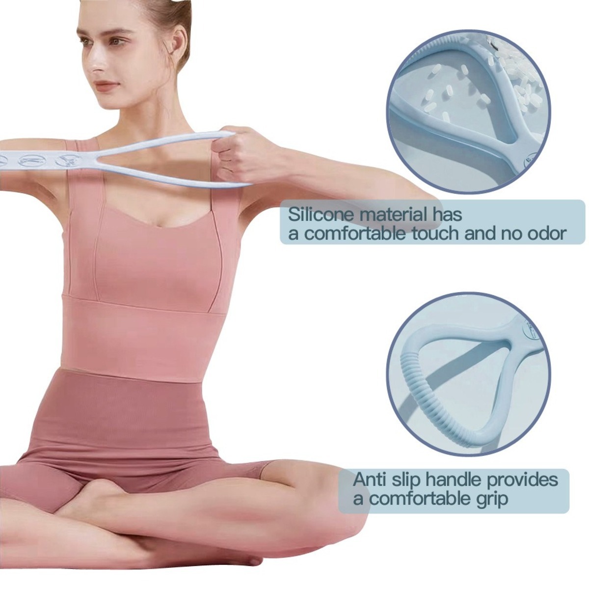 8-character Puller, 8-character Silicone Yoga Auxiliary Home Elastic Band Mini Band Kit, A Set Of 3, Light Three Medium, And Heavy Lower Body Loop Resistance Bands For Legs And Booty - Image 3