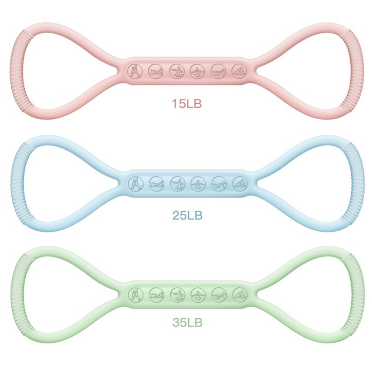 8-character Puller, 8-character Silicone Yoga Auxiliary Home Elastic Band Mini Band Kit, A Set Of 3, Light Three Medium, And Heavy Lower Body Loop Resistance Bands For Legs And Booty - Image 9