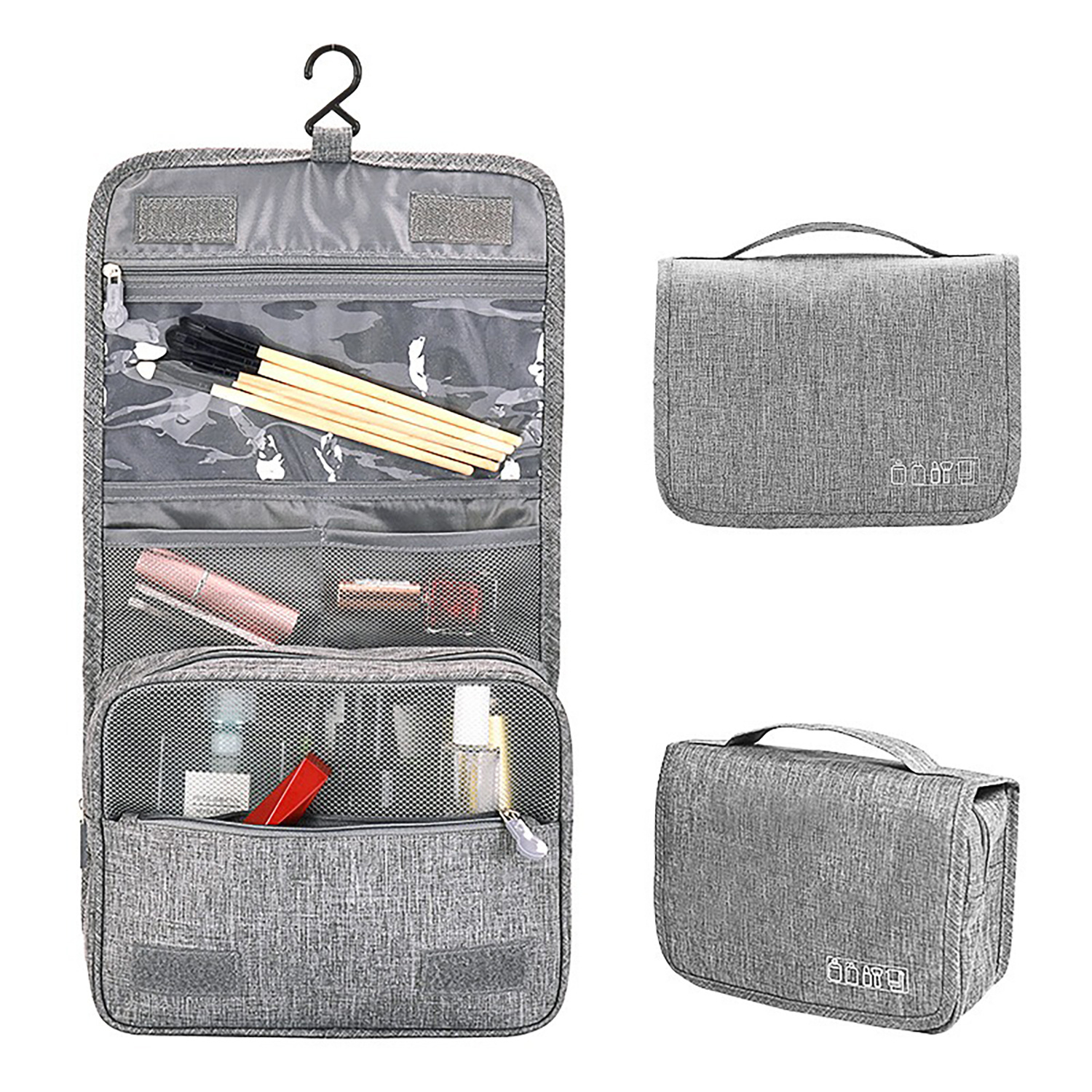 Travel Hanging Toiletry Bag Travel Kit Shaving Bag Waterproof Large Makeup Bag Wash Bag Makeup Organizer Cosmetic Case Puffy Makeup Cosmetic Bag Organizer, Carry-on Travel Accessories - Image 3